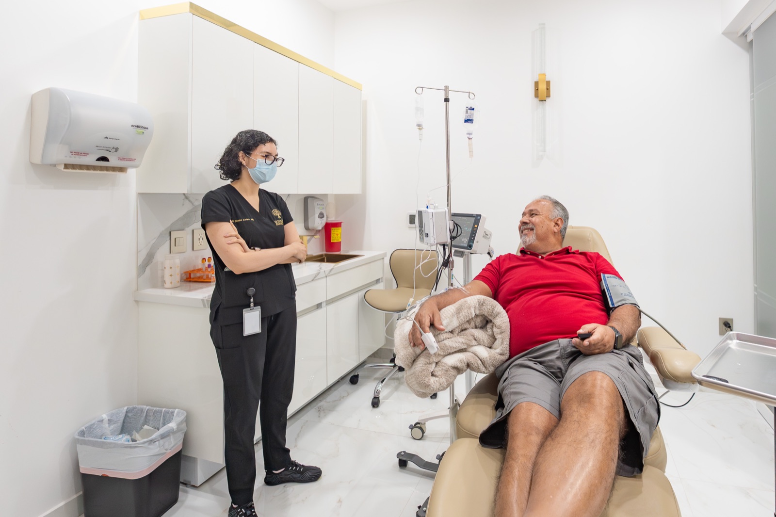 Juan Camarasa receiving treatment at Renue