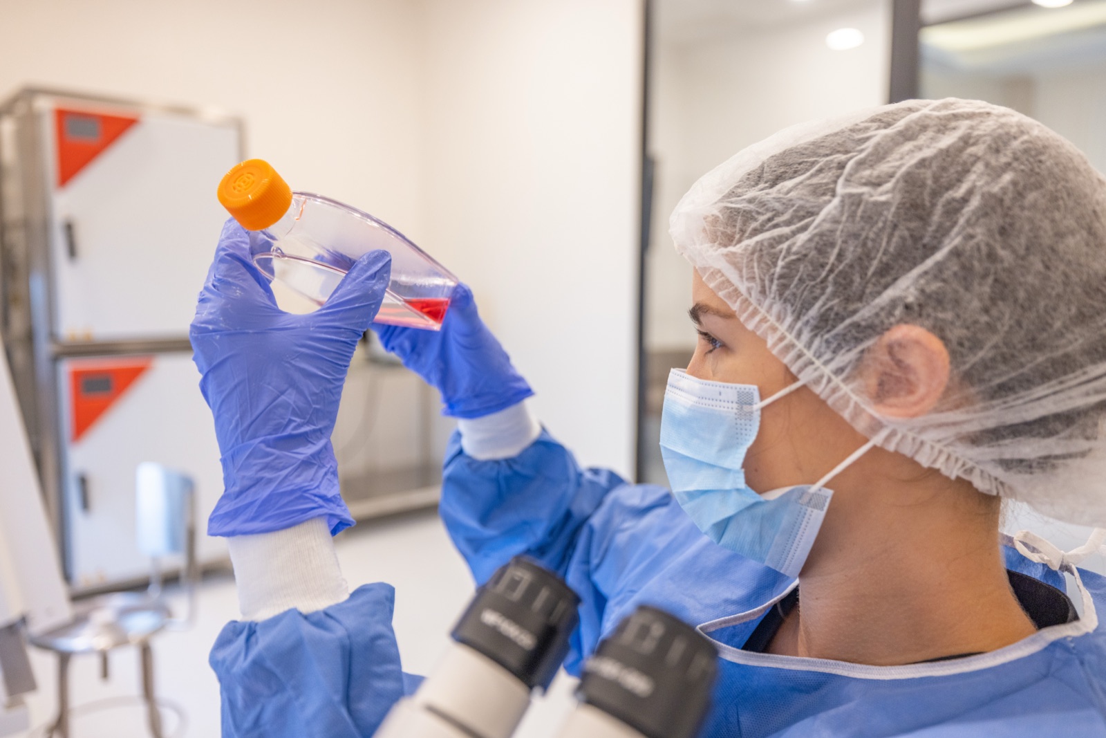 A scientist working in the Renue laboratory